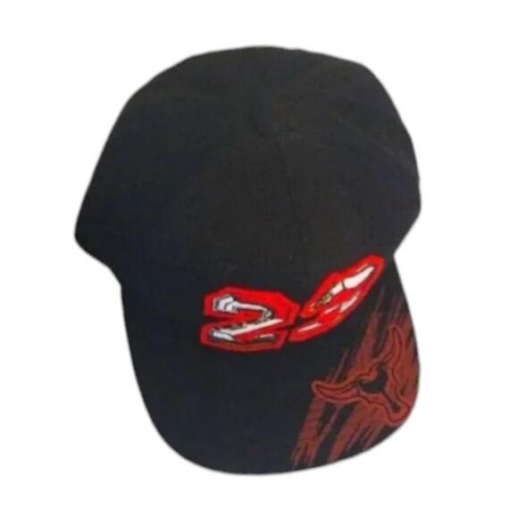 Top Level Michael Jordan #23 Chicago Bulls Black Red Digital Snapback Hat - Picture 8 of 12